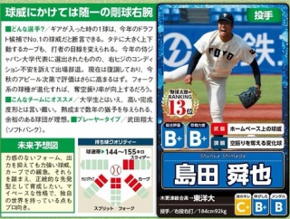 【朗報】DeNAドラフト２位の島田、抑えにむいてる