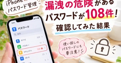 【iPhoneのパスワード管理】漏洩の危険があるパスワードが108件！確認してみた結果