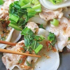 かぶ×豚肉で簡単フライパン重ね蒸し！梅しそポン酢でさっぱりヘルシー！