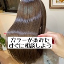 カラーが染みたすぐに相談しよう。髪質改善東武練馬
