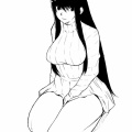 げんしけん 大野さん線画～(＾ω＾)