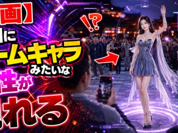 【動画】中国にゲームキャラみたいな女性が現れる → 日本には夏絵ココがいるとの声