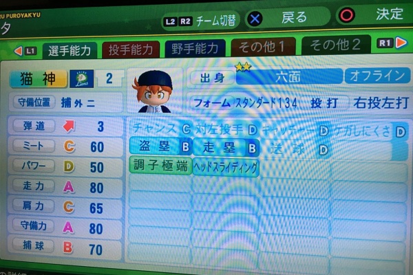 パワプロ雑記 作成選手