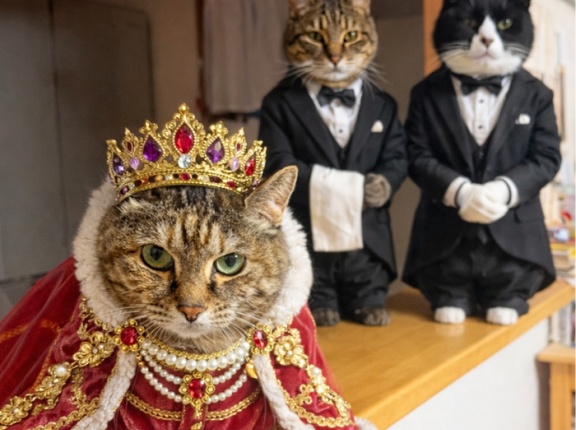 我が家のニャンコと、いろちゃんの距離感