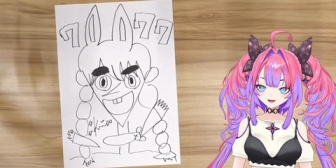 【ホロライブ】ヴィヴィ画伯が描いたぺこらが酷いｗｗｗ