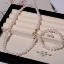 8mm天然パール3点セット 着物にも合う上品ジュエリー