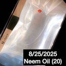 〓「 Neem Oil (20) 」〓 〜 ニームオイル (虫除け) 〜