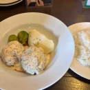 炭火焼レストランククーの自家製炭火焼きハンバーグ