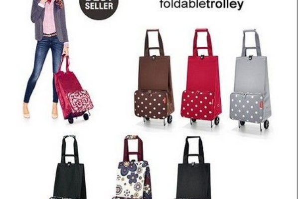 フォルダブルトローリーで楽々ショッピング 買い物バッグ