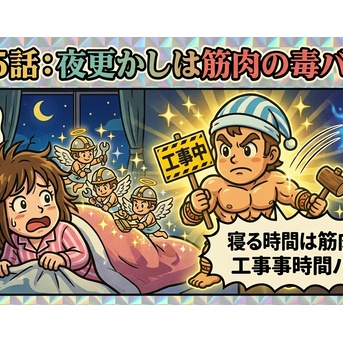 夜更かしは筋肉の毒バイ！（睡眠の重要性）