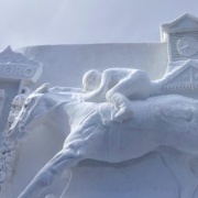 デジカメで撮影した雪まつりの大雪像