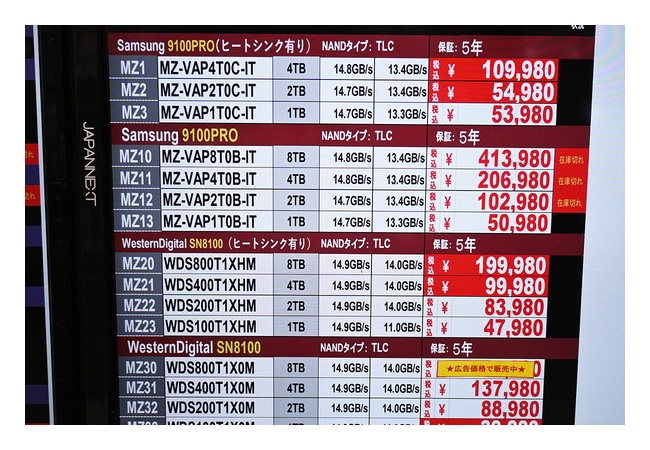 SSD価格が大暴落してしまうｗｗｗ