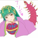 大百足姫：髪塗り終わり