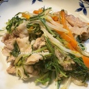 捕獲に走る＆水菜と豚肉の炒め物