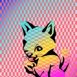 『３匹のカラフルキャット』の画像