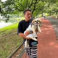 愛犬と久喜菖蒲公園でお散歩。*\(^o^)/*