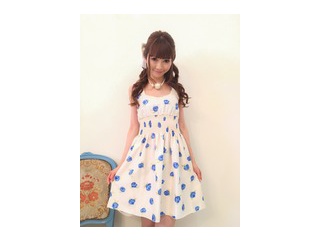 ☆Sale80%OFF★バロックエンジェルホルターワンピ★BBローズ柄オフ白×ブルー、40サイズが残り2枚☆