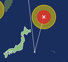 ブラウザゲーム【タイフーンから逃げるゲーム typhoon_escape】 進路鋭角スクショ集