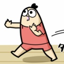 ワッパ、歩く