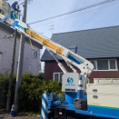 電柱工事。