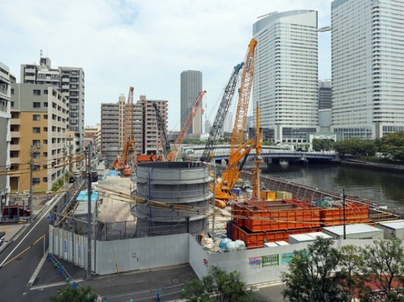 地上29階「パークタワー勝どきノース！？」の建設状況！朝潮運河に面した板状タワマン（2026.8.1）
