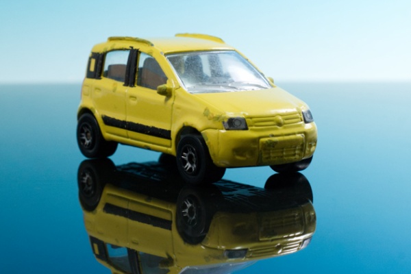 イエロー 車模型 傷あり （初心者も作りやすい！車系プラモデル（カー 
