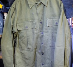 D455/ＷＷ2 40's US ARMY M-43 HBT 13スター メタルボタン ガスフラップ付き ユーティリティージャケット 大戦 40R vintage ヴィンテージ 　売約済み