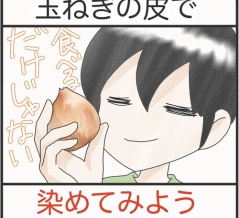 玉ねぎの皮で染めてみよう＊後編