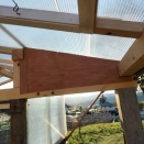 温室づくり(その9) 壁面の施工