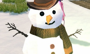 雪だるまの帽子がアレに見える