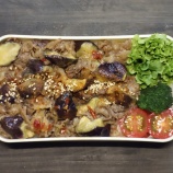 『電子レンジとめんつゆで簡単★ピリ辛♪なすと牛肉の豆板醤の丼弁当【2024/4/9のパートナーの相棒のボリューミーお弁当】【#お弁当】【2033個目】』の画像