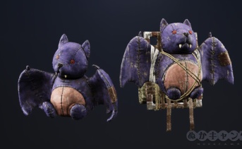 コウモリのぬいぐるみとバックパック