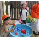 秩父こども園　分園　今日も水あそび！