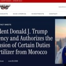 [トランプ大統領令発令：　肥料不足とインフレ]