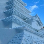 雪まつりの大雪像「会津鶴ヶ城」の美しさ