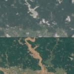 中国「死者は2名」また大嘘と暴かれる、今回は衛星写真によりダム決壊と下流集落が丸ごと消えているのがバレる・・・