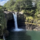 ハワイ島レインボー滝　ボルケーノの親切なホストさん