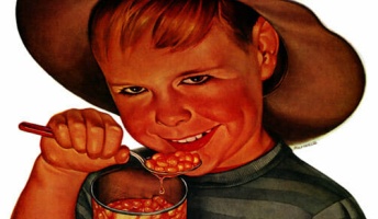 【画像】不気味な表情の子どもが描かれた1950年頃の広告がヤバイ
