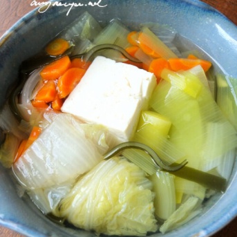 白菜と人参のスープ