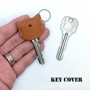 新作です。本革レザーキーケース猫ネコ好きの方へキーカバー鍵猫グッズ猫耳子猫レザークラフト