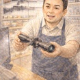 ガンショップを訪れたブルートはライフル用のスコープを探していた  店長が言う 「これはお勧めですよ