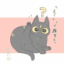 毛づくろい中に声をかけると…