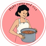 『make curry and rice（カレーライスを作る）』の画像