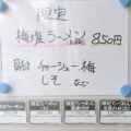 限定『梅塩ラーメン　全部のせ』を食す。長野県中川村『また旅』