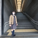 女装高生2人九州１周列車旅♪　鹿児島駅編☆