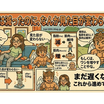 体重は減ったのに、なんか見た目が変わらない…