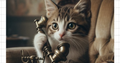 電話しまくる猫。