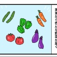 猛暑で野菜たちが枯れていく中、たくましく生きる者たち