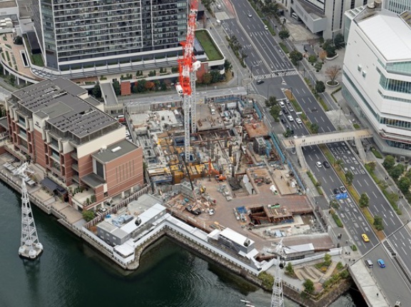地上40階「コンラッド横浜／(仮称)ラ・トゥール横浜」の建設状況！16階までがホテルで18階からが高級賃貸タワマン（2025.12.6）