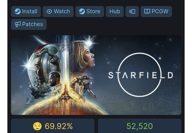 スターフィールド、ついにSteamで賛否両論に突入